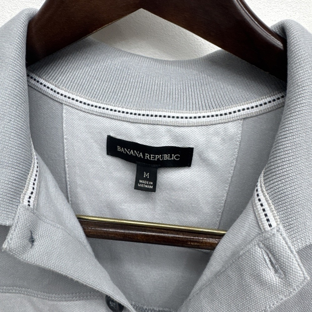 Banana Republic Shirt Mens Polo Short Sleeves Shirt "78" embroidered left sleeve - Picture 2 of 10